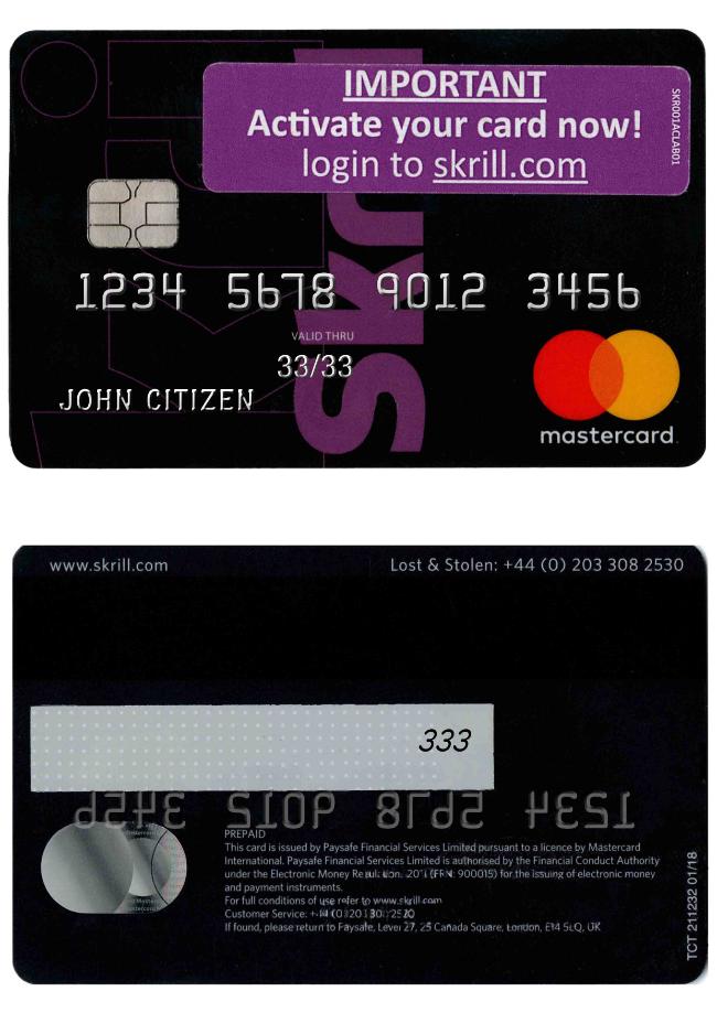 Skrill mastercard